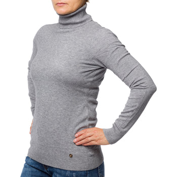 Dolcevita grigio con spilletta Swish Jeans, Abbigliamento Donna, SKU c811000215, Immagine 0